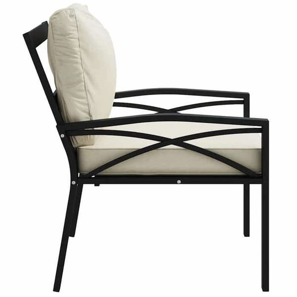 Havestol - EKSKLUSIV HUS - 68x76x79 cm - Malet stål - Sandfarvede puder - Modulerbare armlæn Sand