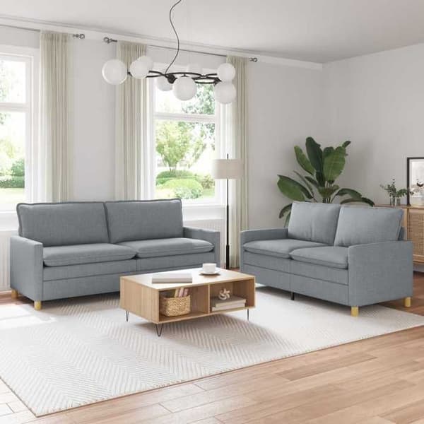 Maison Exclusive - 2 kpl vaaleanharmaita sohvia