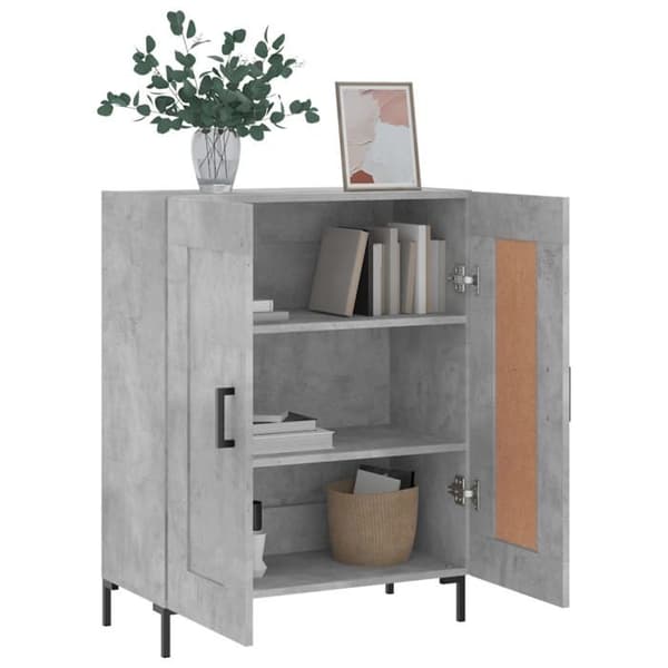 Maison Exclusive - Buffé grå betong 69,5x34x90 cm ingenjörsträ