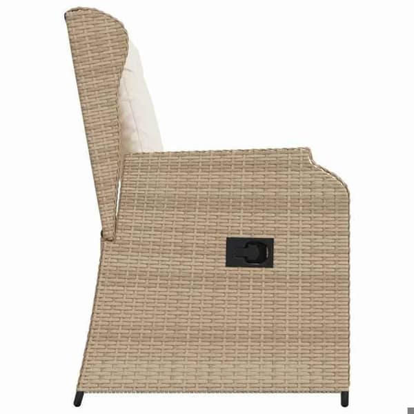 Maison Exclusive - 2 kpl beige polyrottinkinen puutarhapenkkisetti