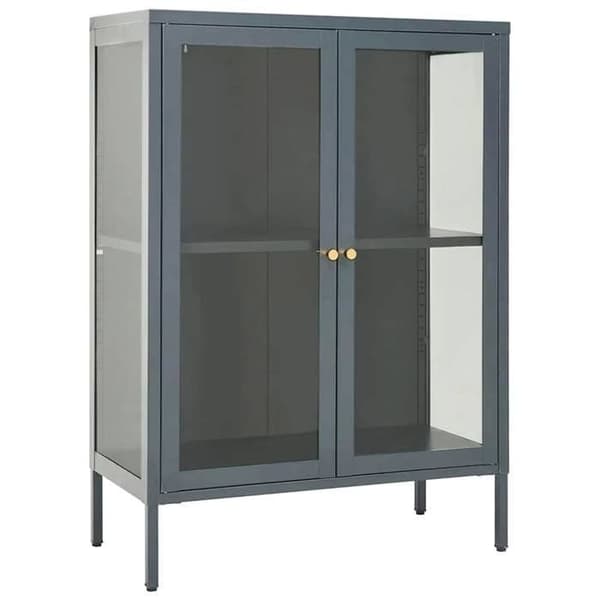Maison Exclusive - Buffé Anthracite 75x35x105 cm Stål och glas