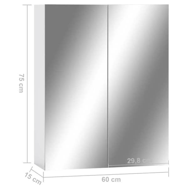 Maison Exclusive - Spegelskåp för badrum Vit 60x15x75 cm MDF