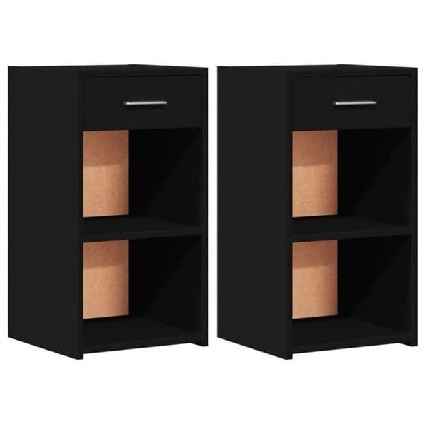 Natteskab - Eksklusivt Hus - Sæt af 2 - Sort - 35x34x65 cm Sort