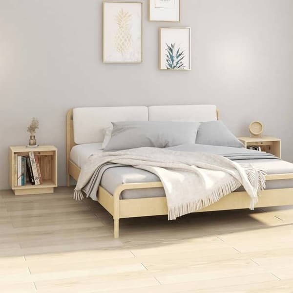 Maison Exclusive - Natborde 2 stk 40x30x40 cm Solid fyrretræ