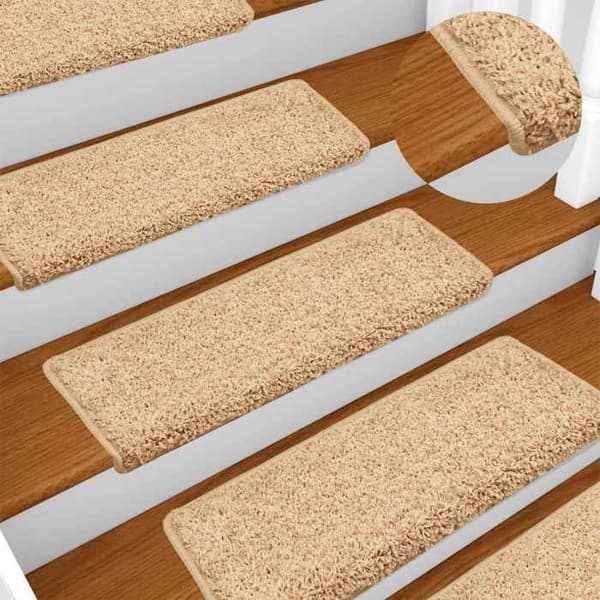 Maison Exclusive - Trappe tæppe 30 stykker 65 x 21 x 4 cm Creme Rektangulær kant