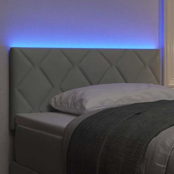Maison Exclusive - LED-päätyharso Vaaleanharmaa 100 cm Sametti