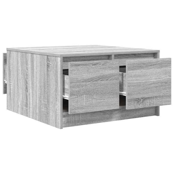 Bord - EKSKLUSIV HUS - 70,5 x 70 x 40 cm - Sonoma grå - Flere skuffer - Spånplader Sonoma grå