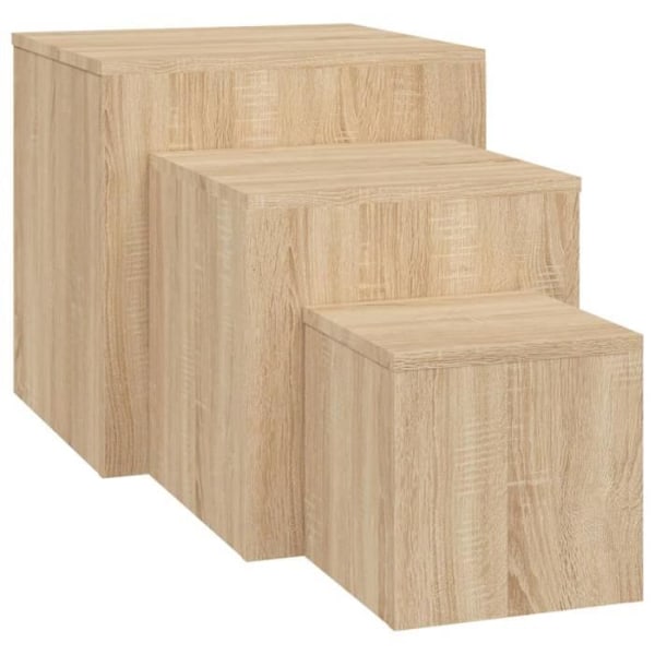 Sivupöydät 3 kpl Sonoma Oak Chipboard45 [cm] Brun