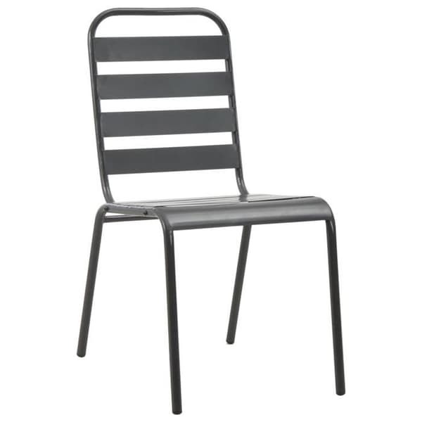 Maison Exclusive - Set med stapelbara trädgårdsstolar 3 st antracit antracit