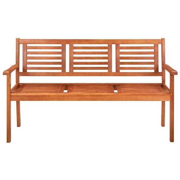 Maison Exclusive - Bænk til haven 3 pladser med pude 150 cm Eucalyptus træ