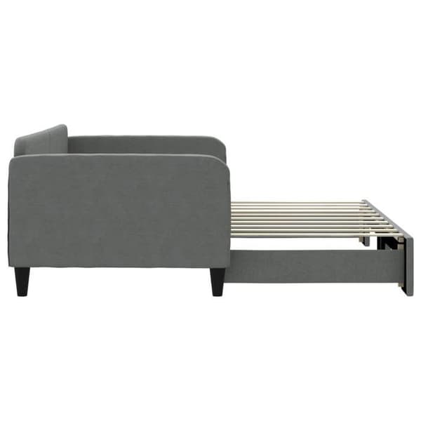 Maison Exclusive - Sovesofa med udtræk uden madras grå mørk 90x190 cm mörkgrå