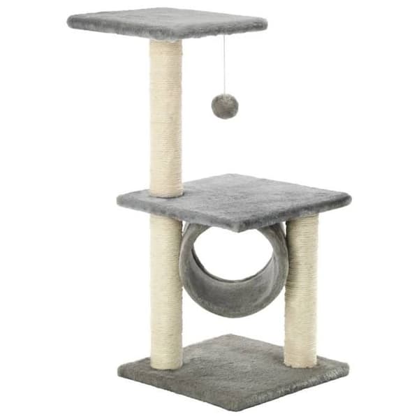 Maison Exclusive - Kattträd med sisal klöstrumpor 65 cm Grå grå