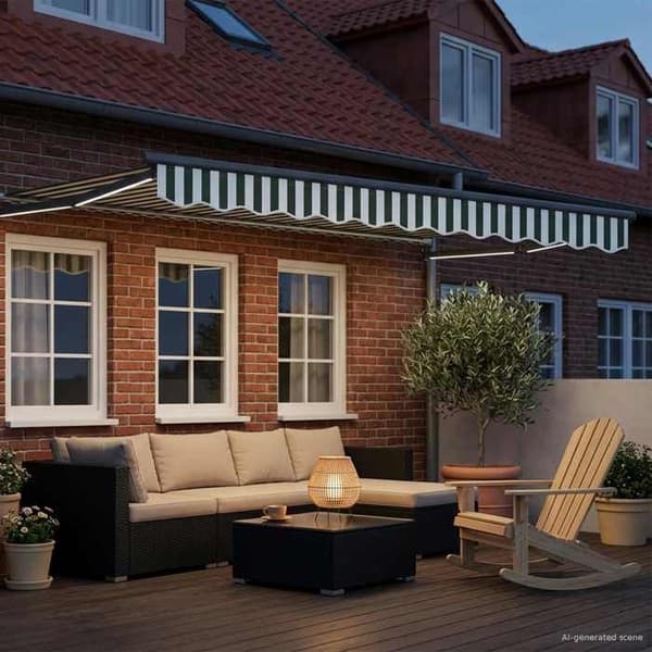 Maison Exclusive - Manuaalinen vetäytyvä myymälä LED-valoilla 3 x 2,5 m Ej specificerat