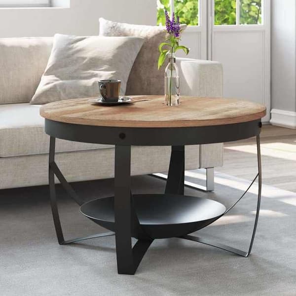 Maison Exclusive - Alustatabletti Ø68x43 cm Raaka mangopuu