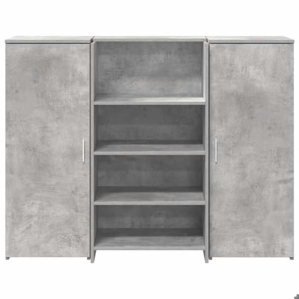 Maison Exclusive - Grå betong receptionsdisk 135x50x103,5cm ingenjörsträ