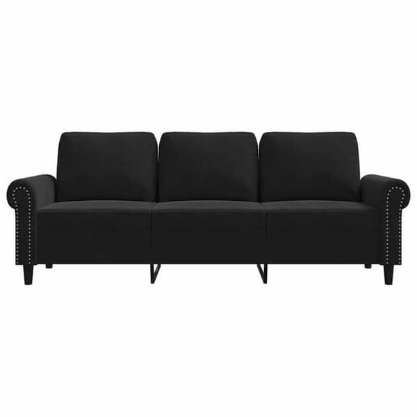 Maison Exclusive - 3-paikkainen sohva musta 180 cm sametti
