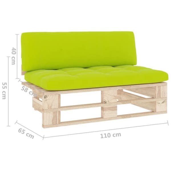 Maison Exclusive - Central soffa trädgårdspalett impregnerad furu