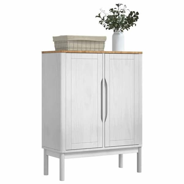 Buffé - EXKLUSIVT HUS - FLORO - Vit - Massivt trä - 70 x 30 x 70,5 cm Vit