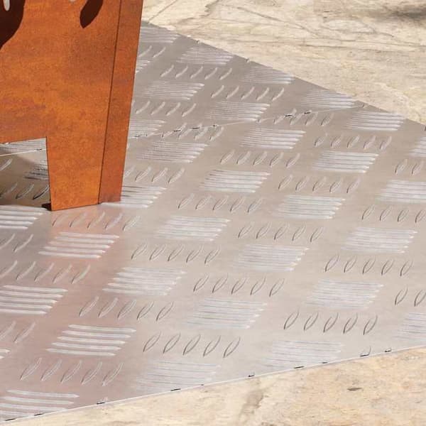 Maison Exclusive - Nez de marche 2 pc 90 x 50 cm Silver Aluminium Rektangulär