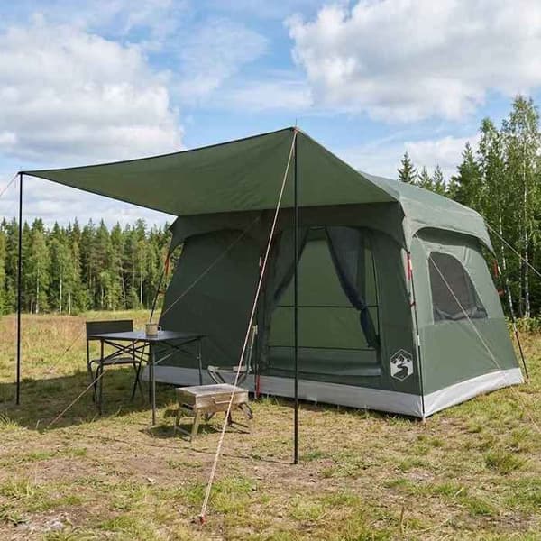 Maison Exclusive - Perheteltta 8 hengelle Vihreä armeija Polyesteri