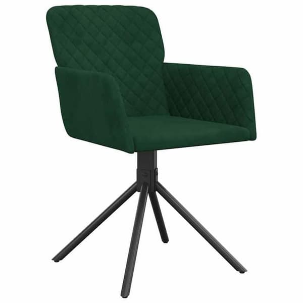 Maison Exclusive - Snurrande matstolar set om 2 Mörkgrön Sammet