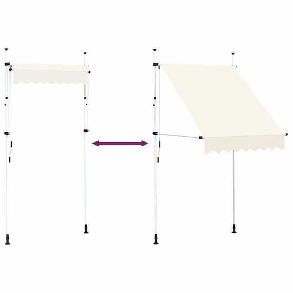 Maison Exclusive - Manuell utdragbar markis 150 cm Kräm Grädde