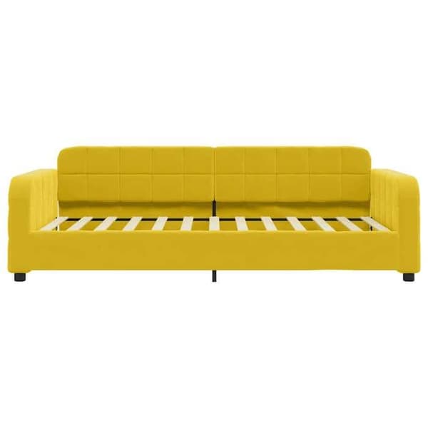 Maison Exclusive - Dagbädd med gul madrass 90x200 cm sammet Gul