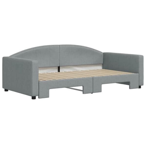 Maison Exclusive - Sovesofa med udtræksseng lys grå 100x190 cm stof