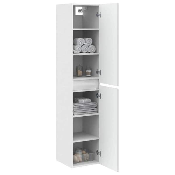 Maison Exclusive - Väggmonterad Badrumsskåp Vit 33 x 34,5 x 160 cm