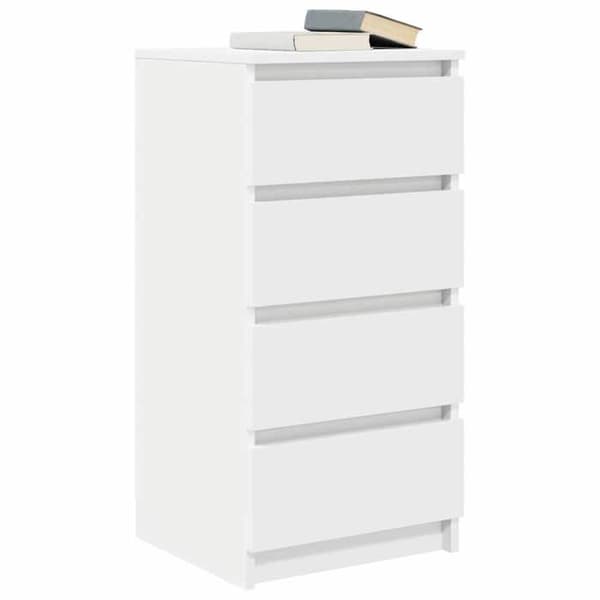 Maison Exclusive - Hvid buffet 37,5x35x76 cm ingeniørtræ