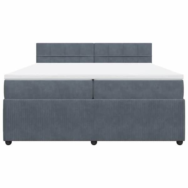 Maison Exclusive - Sänkylaatikko ja harmaa samettimatrassi 200x200cm