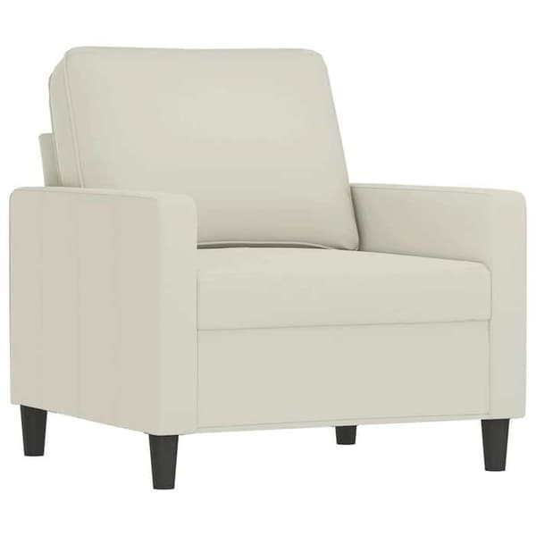 Maison Exclusive - Tuoli jalkatuella, Kermansävy, 60 cm Sametti
