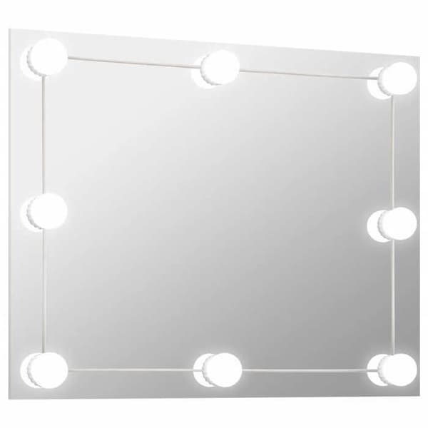 Maison Exclusive - Rektangulär spegel utan ram med LED-lampor i glas