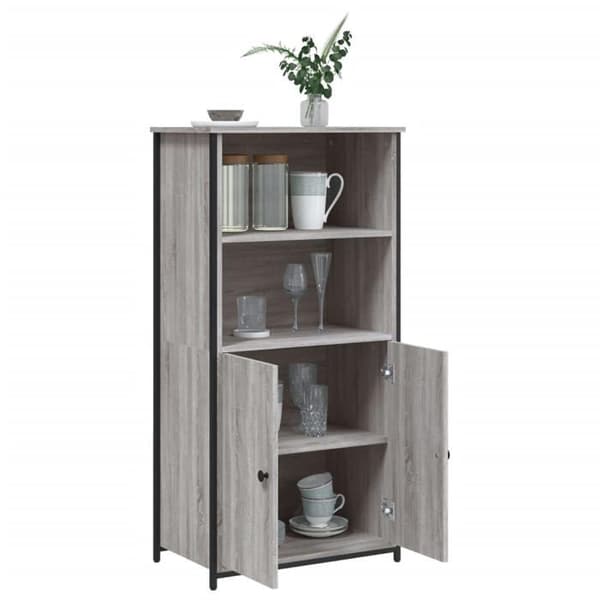 Maison Exclusive - Buffé hög sonoma grå 62x36x121,5 cm ingenjörsträ