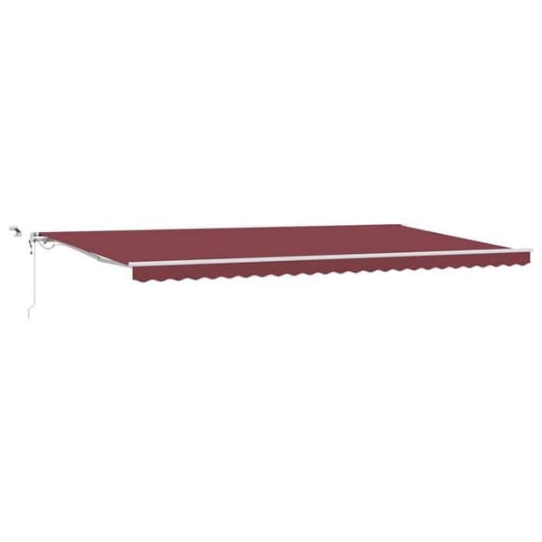 Maison Exclusive - Elektrisk markis med LED och sensor 6 x 3 m Bordeaux Bordeaux