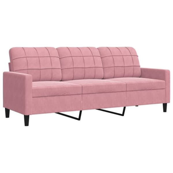 Maison Exclusive - 4-delars soffgrupp med kuddar i rosa sammet