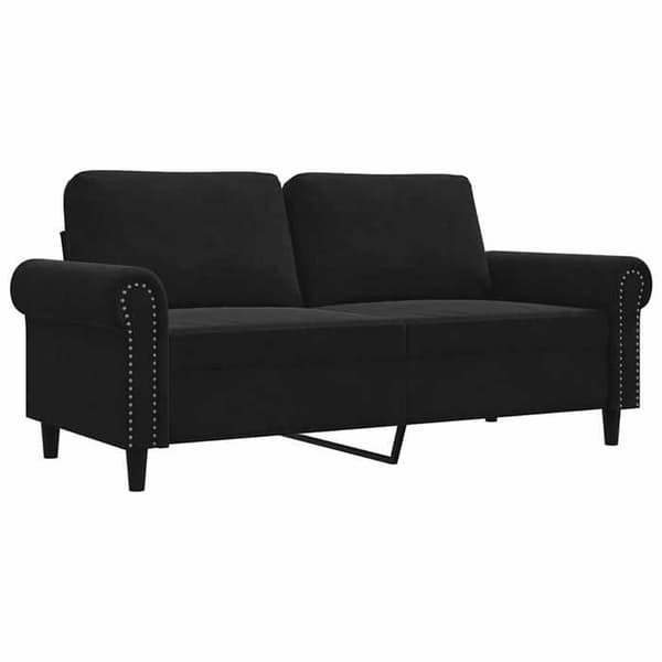 Maison Exclusive - Musta 2-paikkainen sohva 140 cm Sametti