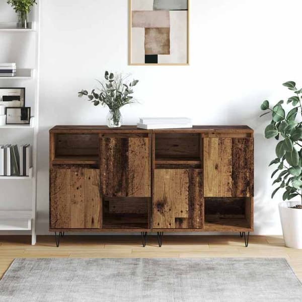 Maison Exclusive - Buffé 2 delar Antik trä 60 x 35 x 70 cm