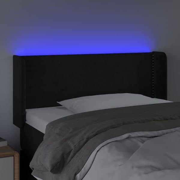 Maison Exclusive - LED-päätymustalla 103x16x78/88 cm sametti Svart