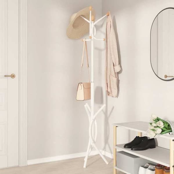 Maison Exclusive - Klädhängare vit 176 cm pulverlackerad järn Vit