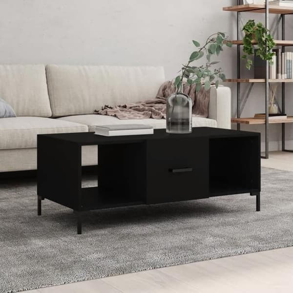 Bord - EKSKLUSIV HUS - 102x50x40 cm - Sort - Ingeniørtræ - 3 rum Svart