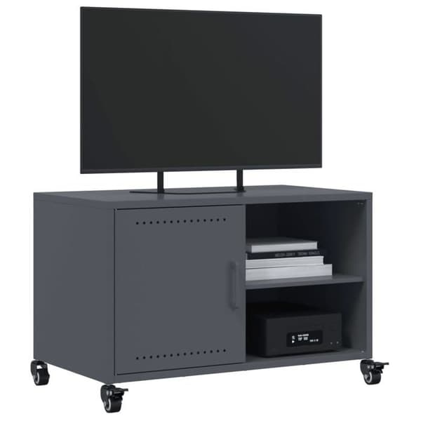 Maison Exclusive - TV-möbel antracit 68x39x43,5 cm stål
