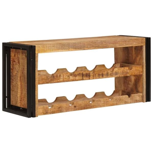 Maison Exclusive - Vinreol 100 x 45 x 33 cm Solid rå mango træ varm brun