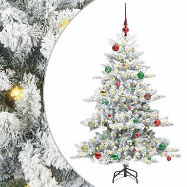 Kunstig juletræ - EKSKLUSIV HUS - Ledede grene - Hvid - 150 cm - Indbyggede LED Vit