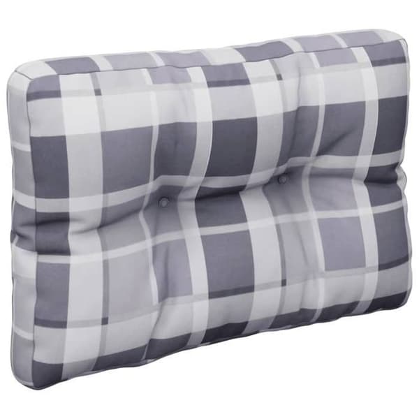 Maison Exclusive - Ruudullinen palettityyny harmaa 50x40x12 cm kangas grå