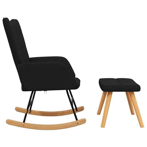 Maison Exclusive - Gyngestol med skammel Sort Stof