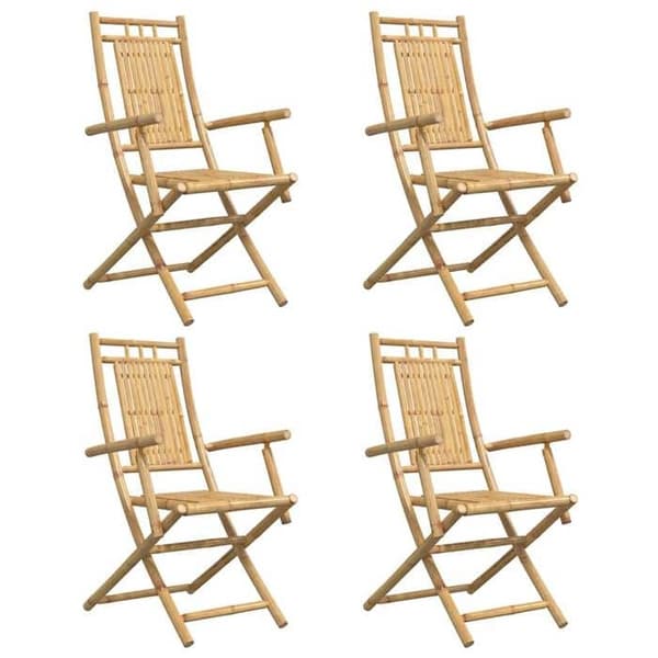 Maison Exclusive - Fällbara stolar 4 stycken 53x66x99 cm Bambus