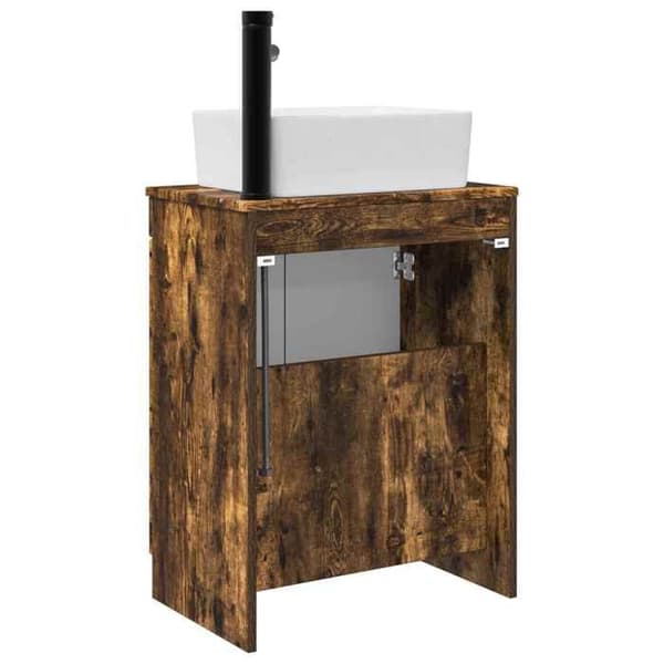 Maison Exclusive - Badeværelsesmøbel med vask Røget eg 54 x 35 x 83 cm