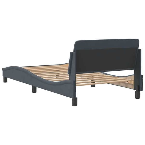 Maison Exclusive - Dover-sänkykehys tummanharmaa 100x200 cm sametti