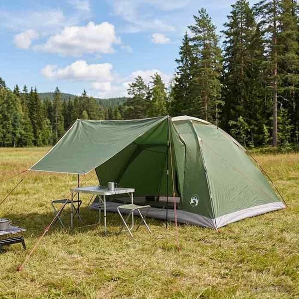 Maison Exclusive - Tält för 6 personer Grön Polyester och Stål